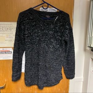 Hooked Up by IOT Gray and Black Sweater!